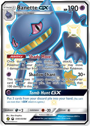 Banette-GX SV61/94 - Shiny Vault Pokemon Holofoil - Single Cards