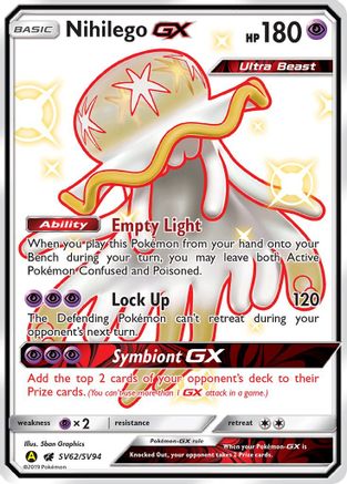 Nihilego-GX SV62/94 - Shiny Vault Pokemon Holofoil - Single Cards