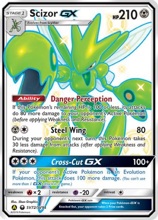 Scizor-GX SV72/94 - Shiny Vault Pokemon Holofoil - Single Cards