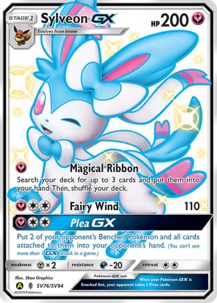 Sylveon-GX SV76/94 - Shiny Vault Pokemon Holofoil - Single Cards