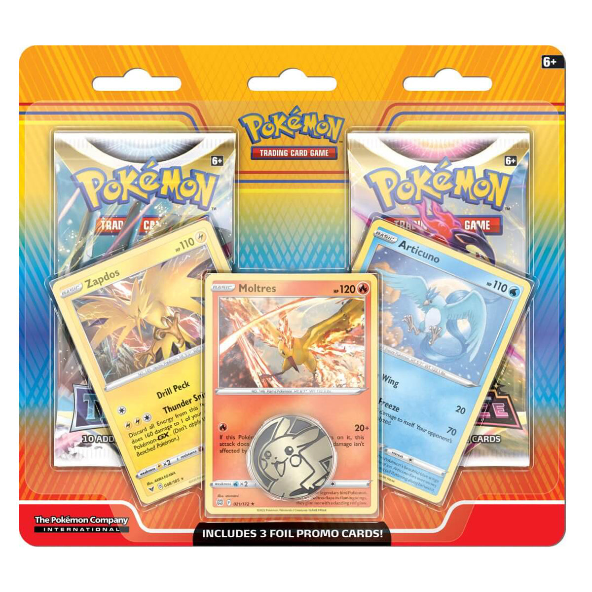 POKEMON TCG Enhanced 2 Pack Blister (Articuno, Zapdos, Moltres) - Trading Card Games