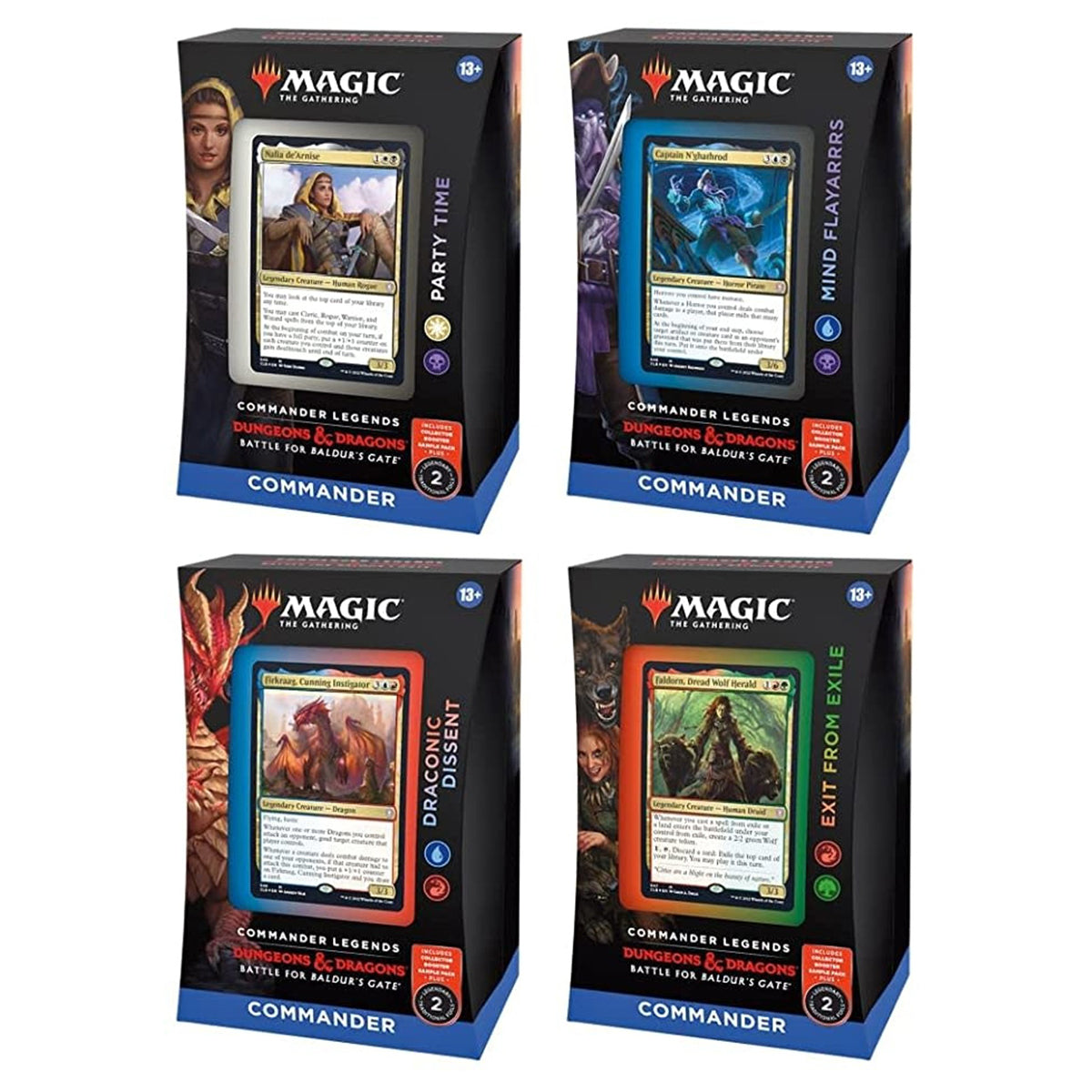 Magic Commander Legends: Battle for Baldur’s Gate Commander Decks (Set of 4) MTG - Trading Card Games