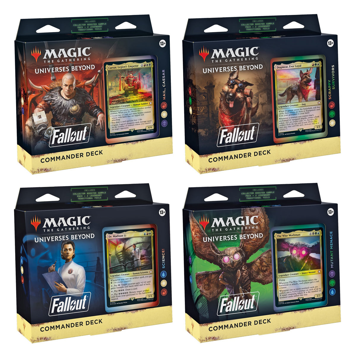 Magic Fallout Commander Decks (Set of 4) - Trading Card Games