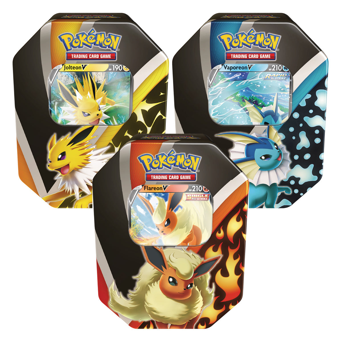 Pokemon Eevee Evolutions V Tin (Set of 3) - Trading Card Games