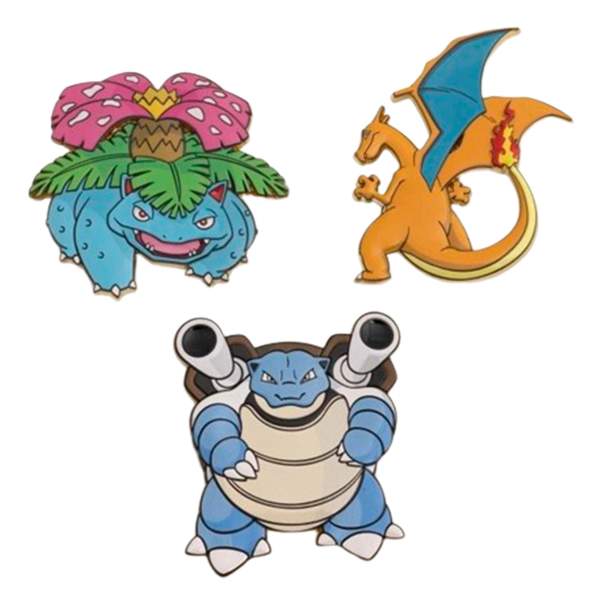 Pokemon Deluxe Pins: Venusaur, Charizard & Blastoise Pin Box Set (3-Pack) - Statues & Figures - 3