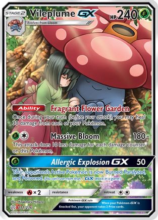 Vileplume-GX 211/236 - Cosmic Eclipse Pokemon Holofoil - Single Cards