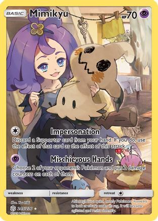 Mimikyu 245/236 - Cosmic Eclipse Pokemon Holofoil - Single Cards