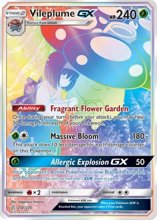 Vileplume-GX 250/236 - Cosmic Eclipse Pokemon Holofoil - Single Cards