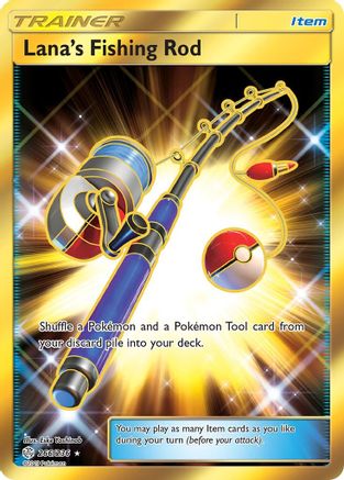 Lana's Fishing Rod 266/236 - Cosmic Eclipse Pokemon Holofoil - Single Cards