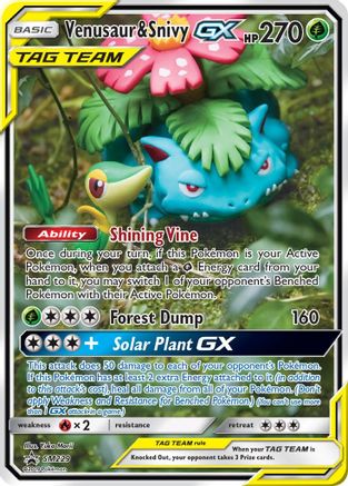 Venusaur & Snivy GX - SM229 SM229/248 - SM Promos Holofoil - Single Cards