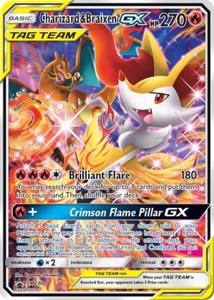 Charizard & Braixen GX - SM230 SM230/248 - SM Promos Holofoil - Single Cards