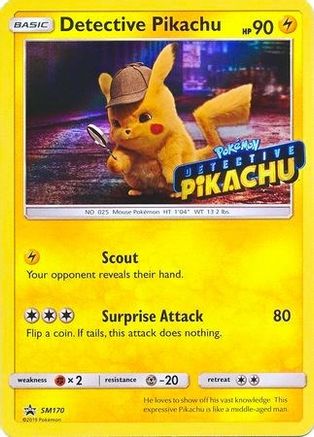 Detective Pikachu - SM170 (Stamped) SM170 - SM Promos Holofoil - Single Cards