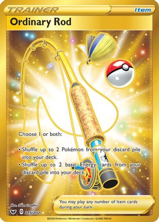 Ordinary Rod (Secret) 215/202 - SWSH01 Sword & Shield Base Set Holofoil - Single Cards