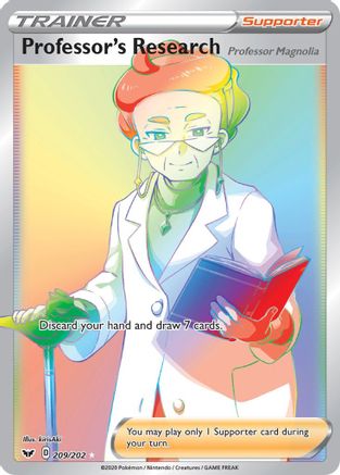 Professor's Research (Secret) 209/202 - SWSH01 Sword & Shield Base Set Holofoil - Single Cards