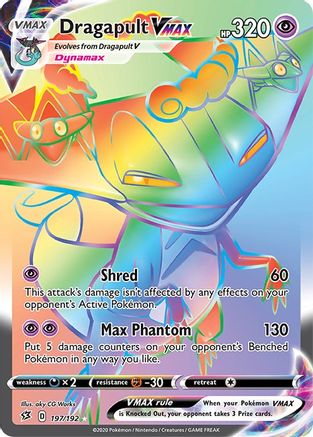 Dragapult VMAX 197/192 - Pokemon Rebel Clash Holofoil - Single Cards