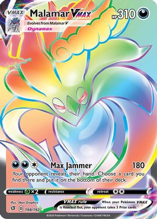 Malamar VMAX 198/192 - Pokemon Rebel Clash Holofoil - Single Cards