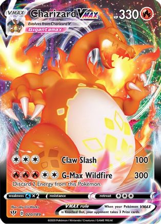 Charizard VMAX 20/189 - Pokemon Darkness Ablaze Holofoil - Single Cards