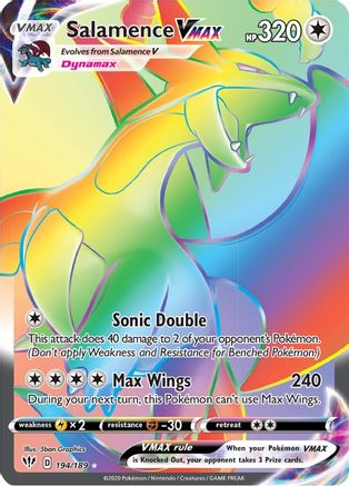 Salamence VMAX 194/189 - Pokemon Darkness Ablaze Holofoil - Single Cards