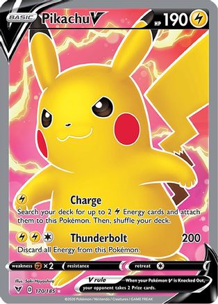 Pikachu V 170/185 - Pokemon Vivid Voltage Holofoil - Single Cards