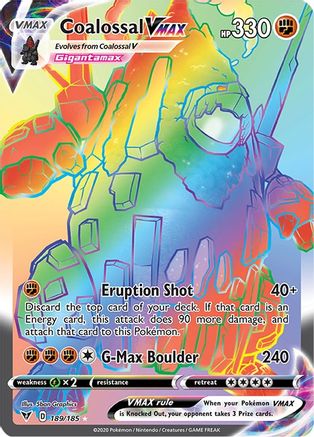 Coalossal VMAX 189/185 - Pokemon Vivid Voltage Holofoil - Single Cards