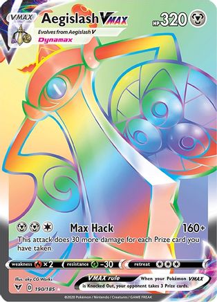Aegislash VMAX 190/185 - Pokemon Vivid Voltage Holofoil - Single Cards