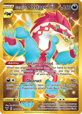 Galarian Obstagoon 198/185 - Pokemon Vivid Voltage Holofoil - Single Cards