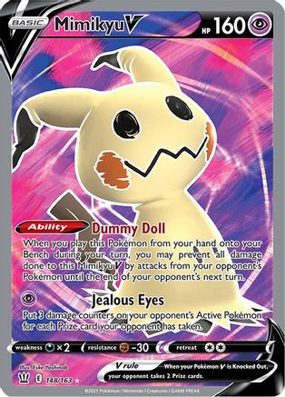 Mimikyu V 148/163 - Pokemon Battle Styles Holofoil - Single Cards