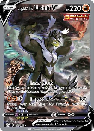 Single Strike Urshifu V 151/163 - Pokemon Battle Styles Holofoil - Single Cards