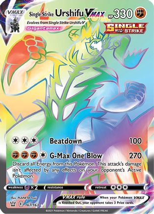 Single Strike Urshifu VMAX 167/163 - Pokemon Battle Styles Holofoil - Single Cards