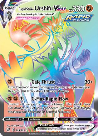 Rapid Strike Urshifu VMAX 169/163 - Pokemon Battle Styles Holofoil - Single Cards