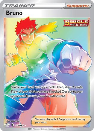 Bruno 172/163 - Pokemon Battle Styles Holofoil - Single Cards