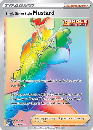 Single Strike Style Mustard 177/163 - Pokemon Battle Styles Holofoil - Single Cards