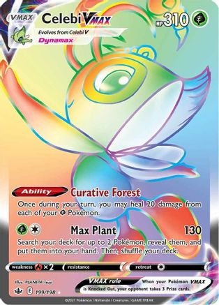 Celebi VMAX 199/198 - Pokemon Chilling Reign Holofoil - Single Cards