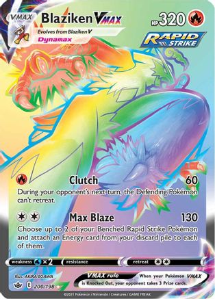 Blaziken VMAX 200/198 - Pokemon Chilling Reign Holofoil - Single Cards