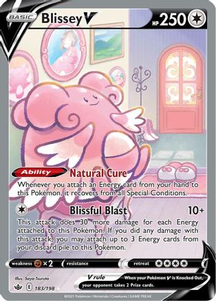 Blissey V 183/198 - Pokemon Chilling Reign Holofoil - Single Cards
