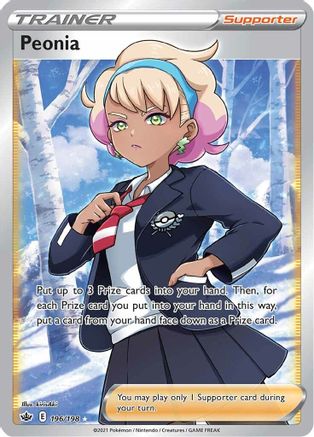 Peonia 196/198 - Pokemon Chilling Reign Holofoil - Single Cards