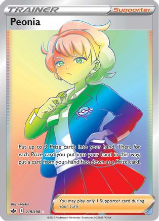 Peonia 219/198 - Pokemon Chilling Reign Holofoil - Single Cards