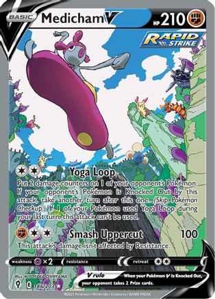 Medicham V 186/203 - Pokemon Evolving Skies Holofoil - Single Cards
