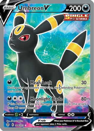 Umbreon V 188/203 - Pokemon Evolving Skies Holofoil - Single Cards