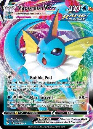 Vaporeon VMAX 30/203 - Pokemon Evolving Skies Holofoil - Single Cards