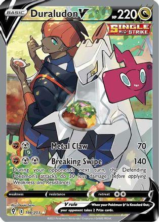 Duraludon V 198/203 - Pokemon Evolving Skies Holofoil - Single Cards