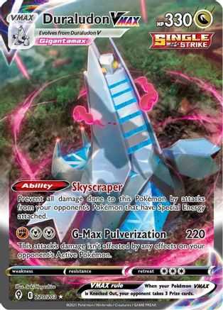 Duraludon VMAX 220/203 - Pokemon Evolving Skies Holofoil - Single Cards
