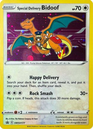 Special Delivery Bidoof SWSH177/307 - SWSH Sword & Shield Promo Cards Holofoil - Single Cards