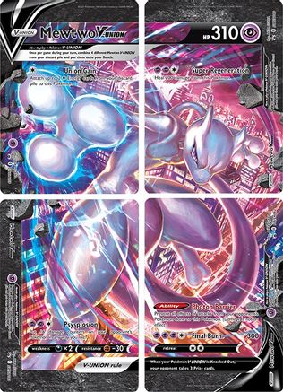 Mewtwo V-UNION [Set of 4] - SWSH Sword & Shield Promo Cards Holofoil - Single Cards