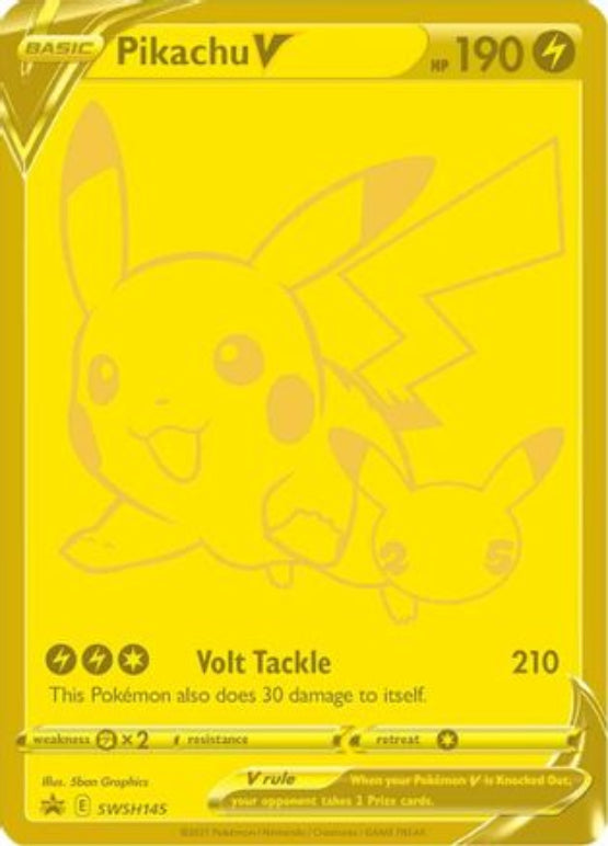Pikachu V - SWSH145 SWSH145/307 - SWSH Sword & Shield Promo Cards Holofoil - Single Cards