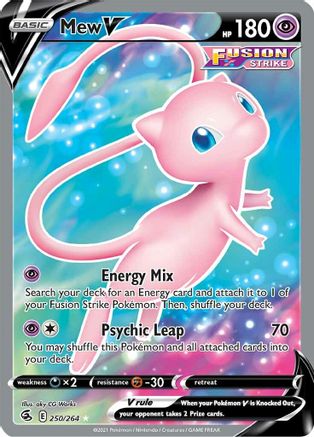 Mew V (Full Art) 250/264 - SWSH08 Fusion Strike Holofoil - Single Cards