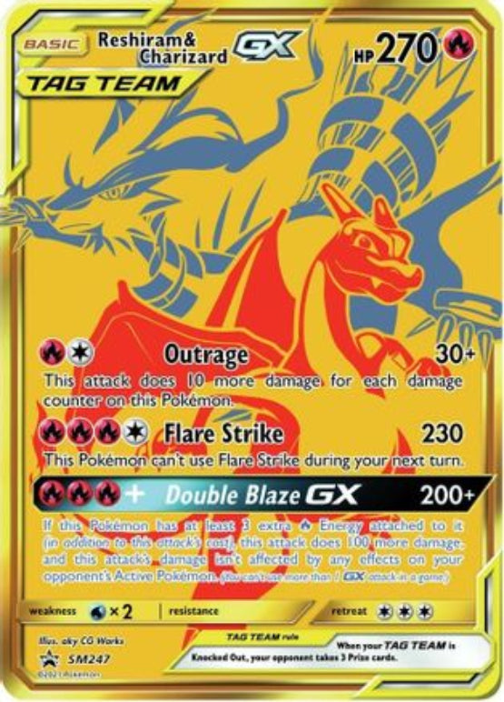 Reshiram & Charizard GX - SM247 SM247/248 - SM Promos Holofoil - Single Cards