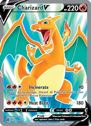 Charizard V 153/172 - Pokemon Brilliant Stars Holofoil - Single Cards