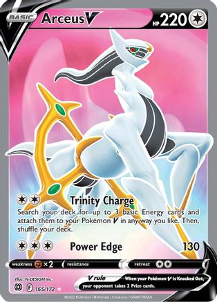 Arceus V (Full Art) 165/172 - SWSH09 Brilliant Stars Holofoil - Single Cards