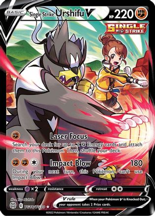 Single Strike Urshifu V TG18/30 - SWSH09 Brilliant Stars Trainer Gallery Holofoil - Single Cards